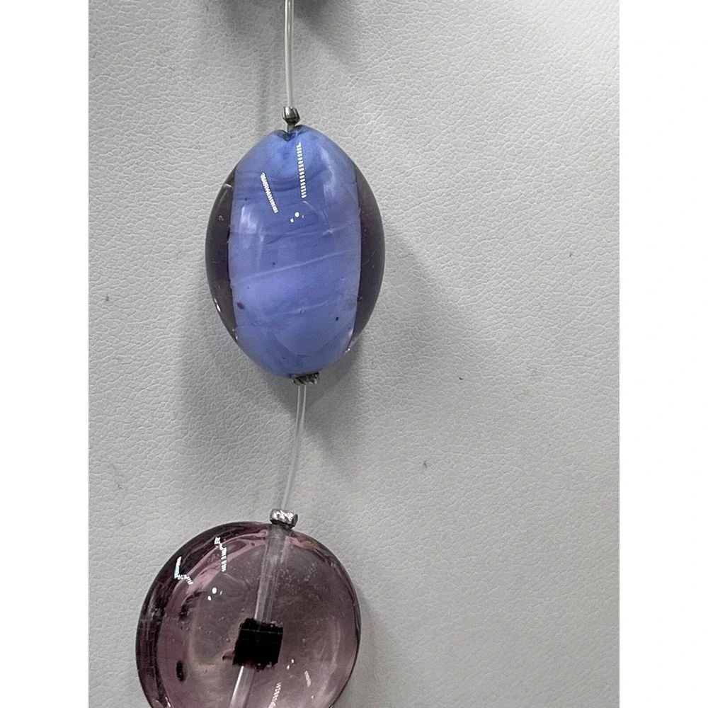 Sent Designers Marina Susanna Murano Handmade Purple‎ Italy Handcrafted Necklace